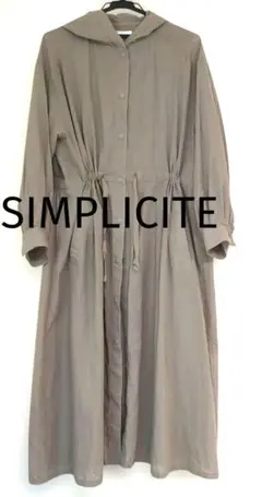 美品♡SIMPLICITE♡シアーロングフードコートのサムネイル