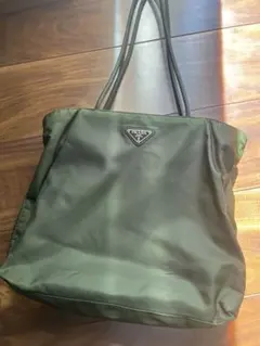 PRADA オリーブグリーン トートバッグ