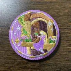Disney Characters 刺繍缶バッジビスケット２　ラプンツェル