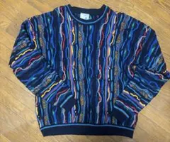 【希少】ニット セーター 立体 3D 編み込み マルチカラーオーストラリア