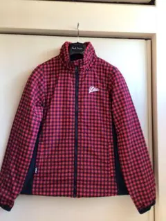 FILA GOLF ジップアップ　ゴルフウェア　ジャケット 軽量薄手　赤チェック