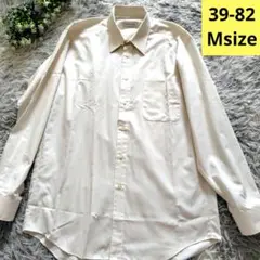 FARAGO メンズ　ワイシャツ　クリームカラー 　クリーム色 M　きれいめ