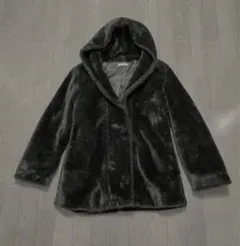 フード付きのもふもふみたいな 　コート　ジャケット　裏地付き　可愛い