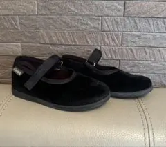 Cienta シエンタストラップ付き黒バレエシューズ　25(15cm)