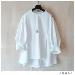 ◇幻◇ 希少新品 定価3.4万円 ADORE ストライプバックリボンブラウス 