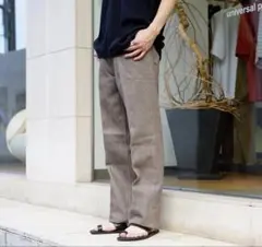 AURALEE HARD TWIST FADED BROWN DENIM 5P