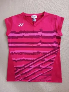中古 YONEX バドミントン レディース シャツ 赤　Ｌ
