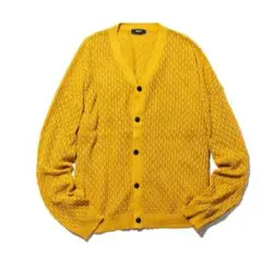 【定価15400円】glamb 透かし編み カーディガン イエローのサムネイル