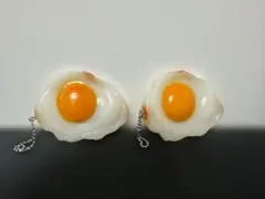 食品サンプル 目玉焼き キーホルダー　2点セット