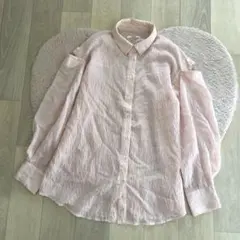 ♡ナイスクラップ♡シアーストライプ柄シャツ♡大人カジュアル♡ナチュラル♡透け感♡