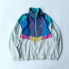 80s sergiotacchini ロゴ刺繍 マルチカラーブルゾンのサムネイル