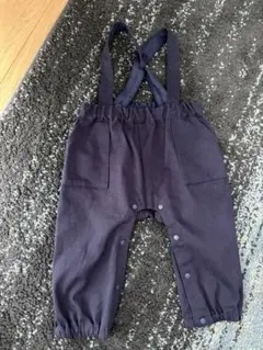 petit main サスペンダー付きパンツ 80サイズ ネイビー 男の子 美品