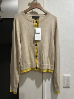 ZARA　ザラ　コントラスト　ニットカーデ