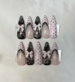 ネイルチップ フレンチガーリー ウィッシュコア シズニルック y2k 韓国