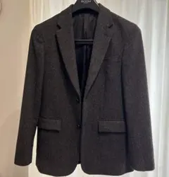 ユニクロ ツイードジャケット ヘリンボーン グレー M相当 極美品