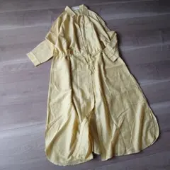 ◼️アーバンリサーチ◼️綿シルク前開きワンピース　シルク混