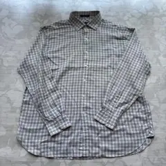 英国Austin Reed XL 100番手 高級コットン チェック柄 美品