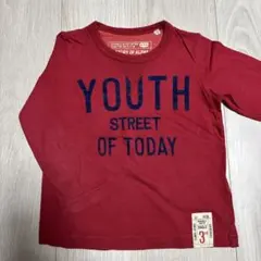 110㎝ 立体ロゴ 長袖Tシャツ