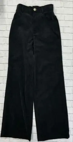 G798 ACLENT アクレント パンツ コーデュロイ ブラック ワイドパンツ