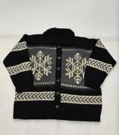 手編みメンズニットカーディガン