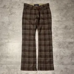 新品 WOW Jeans チェック柄 フレアパンツ ブーツカットパンツのサムネイル