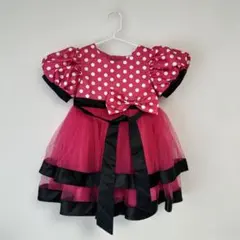 SHEIN Disney ミニーちゃんドット柄 ワンピース ピンク 2-3Y