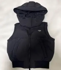 【新品未使用】DIESEL フード付き ダウンベスト 黒 SHIFFON｜(K)DIESEL/DIESEL(ディーゼル)Kids & Junior ジップ