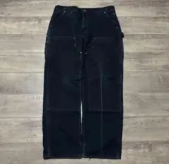 10sUSA製carharttカーハートダブルニーダックパンツブラックビンテージ