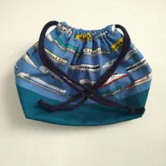 【kikim様専用】お弁当袋　新幹線　ブルーグリーン　ハンドメイド