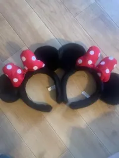 2個セットミニーマウス カチューシャ 赤い水玉 ⚠️即日発送