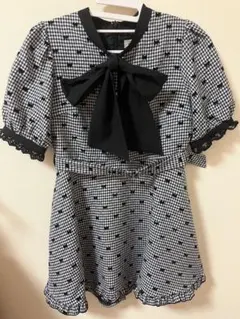 evelyn リボンロンパース　黒