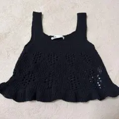 ZARA ブラックニットビスチェ　Sのサムネイル
