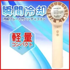 【新品】冷却プレート付き ハンディファン ミニ携帯扇風機 冷たい 涼しい 訳あり