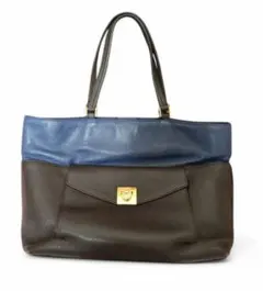 FURLA トートバッグ ブラウン/ブルー