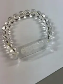 クリアビーズ 仏像彫刻 ストレッチブレスレット