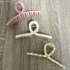 【新品未使用】ヘアクリップ 3点セット