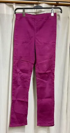ユニクロ　UNIQLO パープル　スリムフィットパンツ キッズ　L