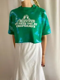 古着 ビンテージ 80s USA旧タグ hanes リメイク Tシャツ 美品