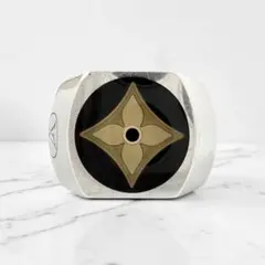 美品 ルイヴィトン バーグ フルール モノグラム リング シルバー 指輪のサムネイル