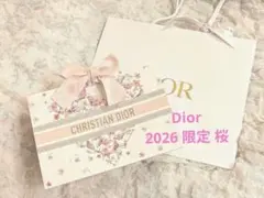Dior 2026 限定桜ハートギフトバッグ　リボン付ショッパーセット