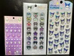 ハローキティ　クロミ　3セット　おはじきふう　タイルシール