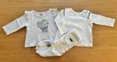 80 petit main ユニクロ 長袖Tシャツ カットソー レギンス ３着