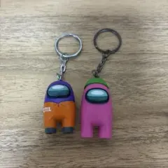Among Us キーホルダー　ピンク　紫