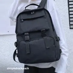 黒リュック 撥水 通勤通学旅行 男女兼用 A4収納 大容量リュック ブラック