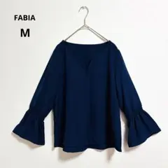 FABIA ファビア ブラウス カットソー ネイビー Vネック フォーマル