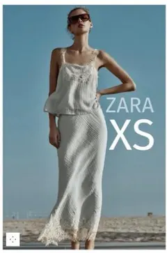 ZARA レース＆シワ加エトップス　XSのサムネイル
