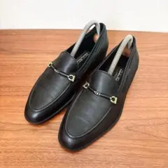 サルヴァトーレフェラガモ ガンチーニ 金具 ローファー 黒 金 6EE