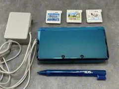 美品 Nintendo 3DS アクアブルー 本体 ソフト2本 - メルカリ