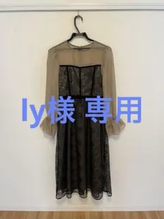 【BONLECILL noir】 キャンディスリーブ フラワーレースドレス