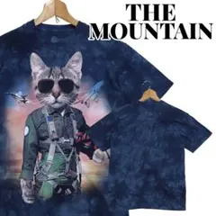 THE MOUNTAIN 猫 パイロット トップにゃん タイダイ Tシャツ Sのサムネイル